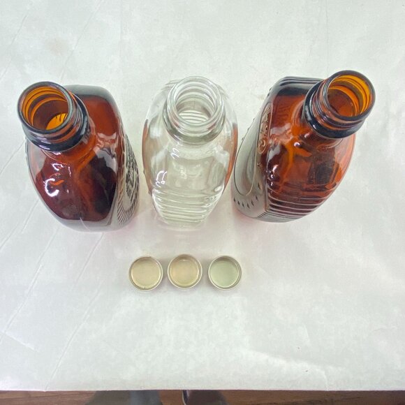 Vintage Log Cabin Syrup Bottles Lot Of 3 - Picture 9 of 9